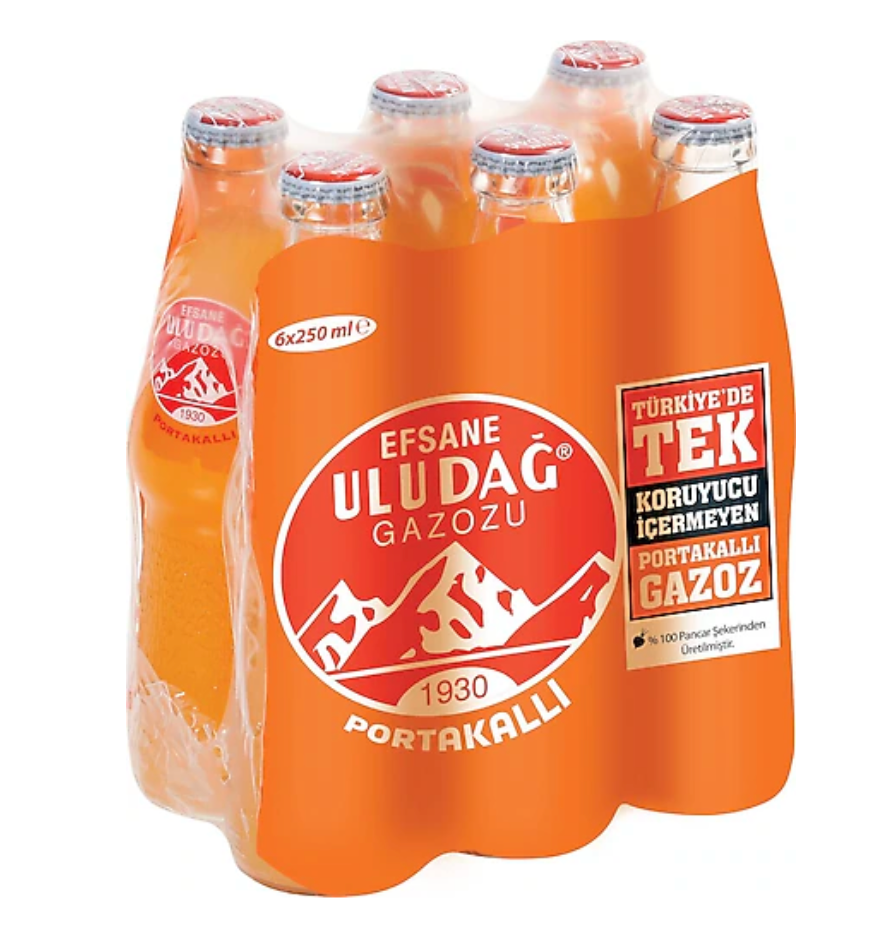 Uludag Gazoz Orange 6pk 250ml
