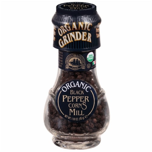 D&A Organic Black Peppercorns Mill 1.58oz