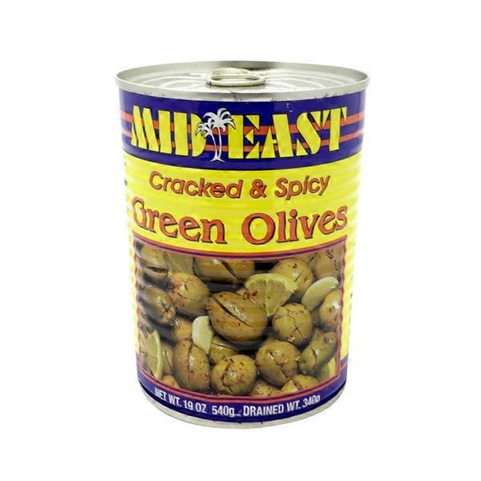 Mid East Green Hot Olives 19oz