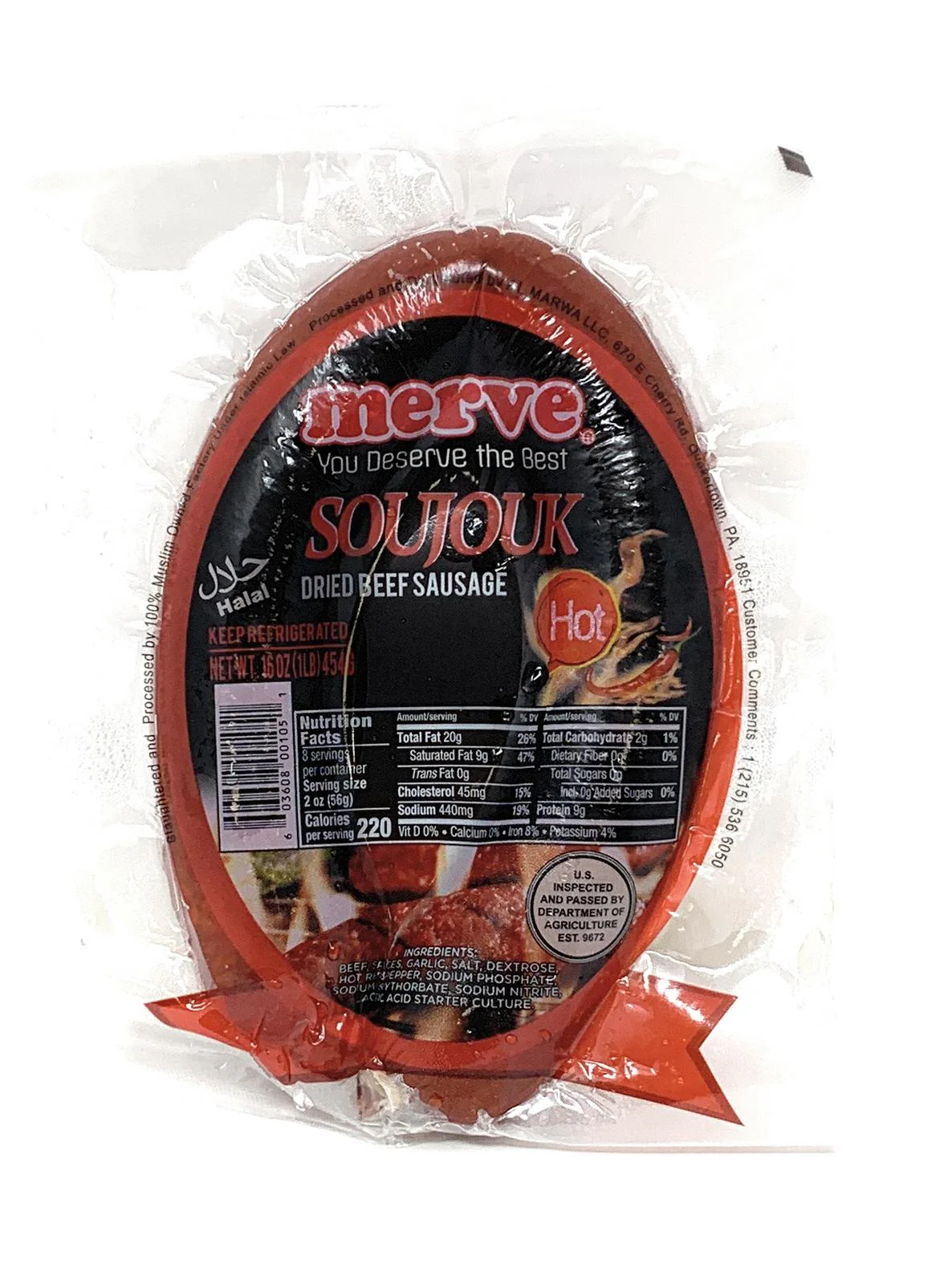 Merve Beef Soujouk Hot