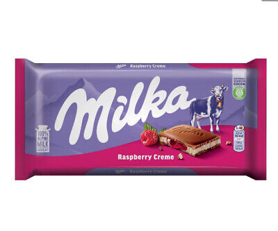 Milka Milk Chocolate Raspberry Cream 100g