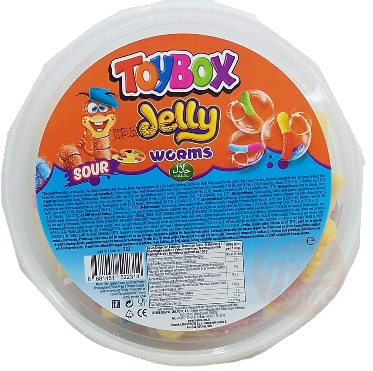 Toybox Halal Gummy Worms 170g