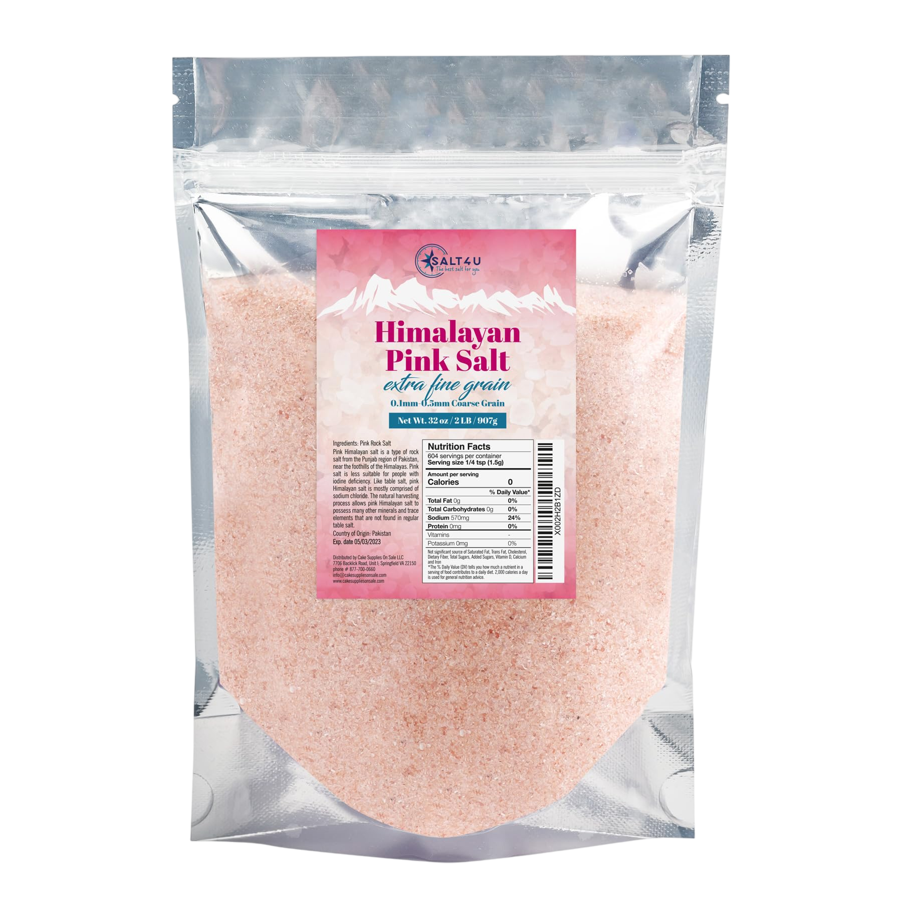 Spiceful Himalayan Pink Salt Extra Fine 2lb