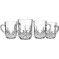 Alpine Cuisine Cuisine Double Wall Glass Mug 4pc Set