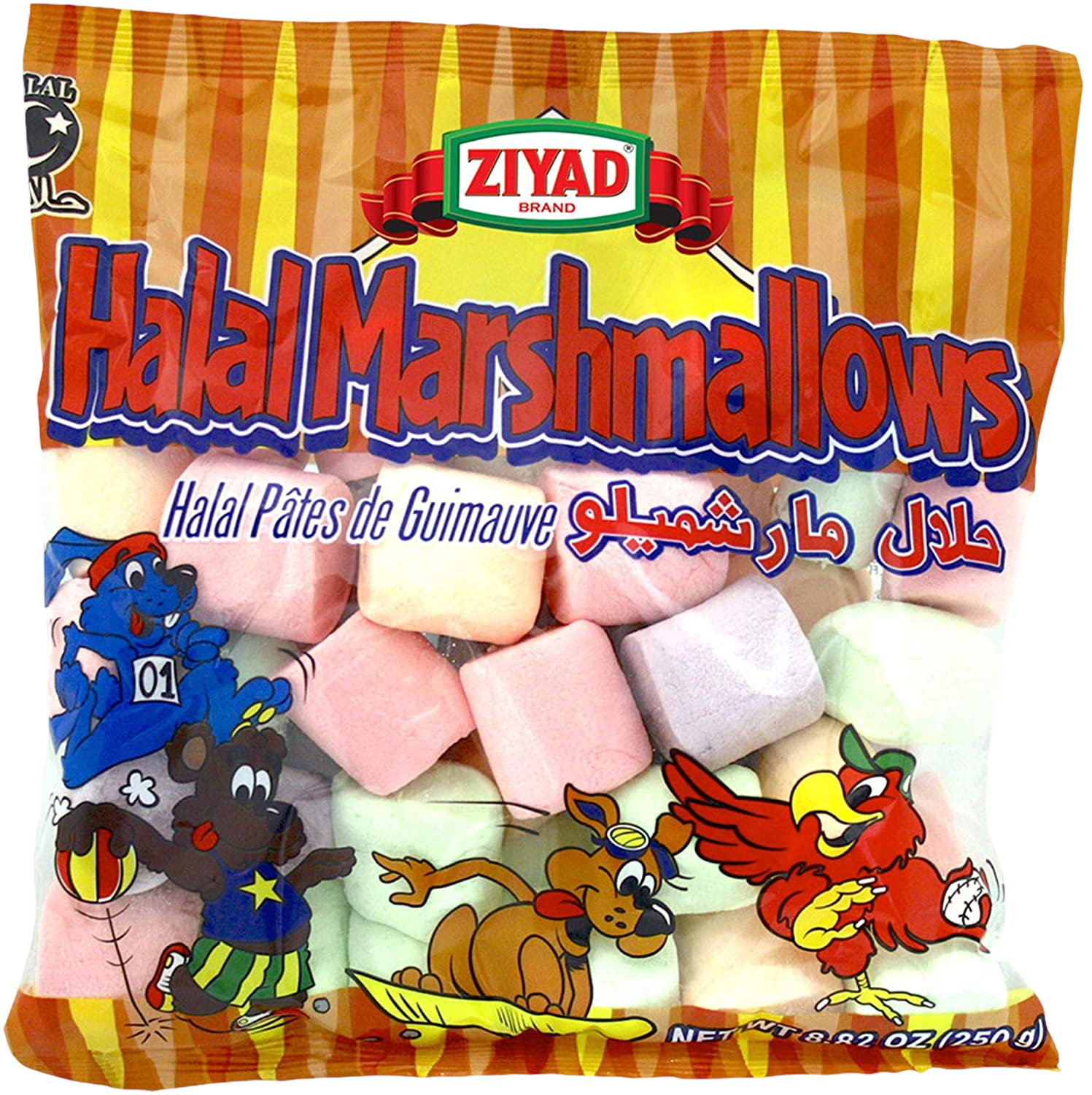 Ziyad Halal Fruit Flavored Marshmallows 250g