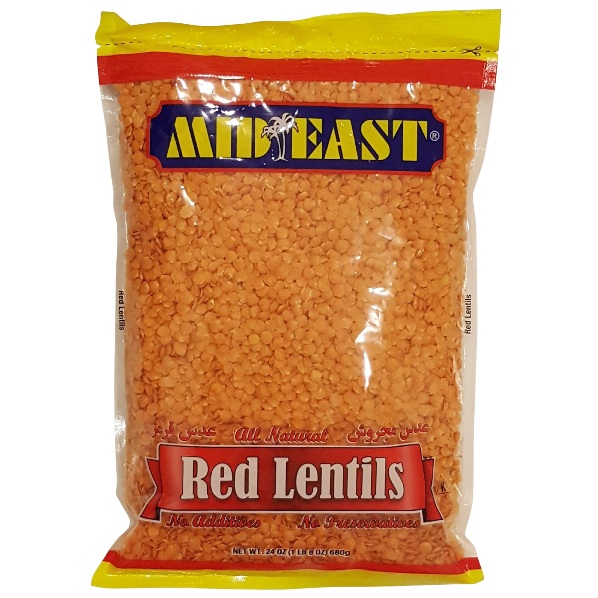 Mid East Red Lentils Imported 500g