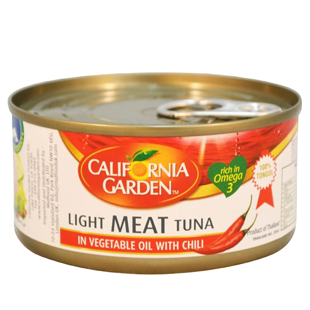 California Garden Tuna In Vegetable Oil & Chilli 185g
