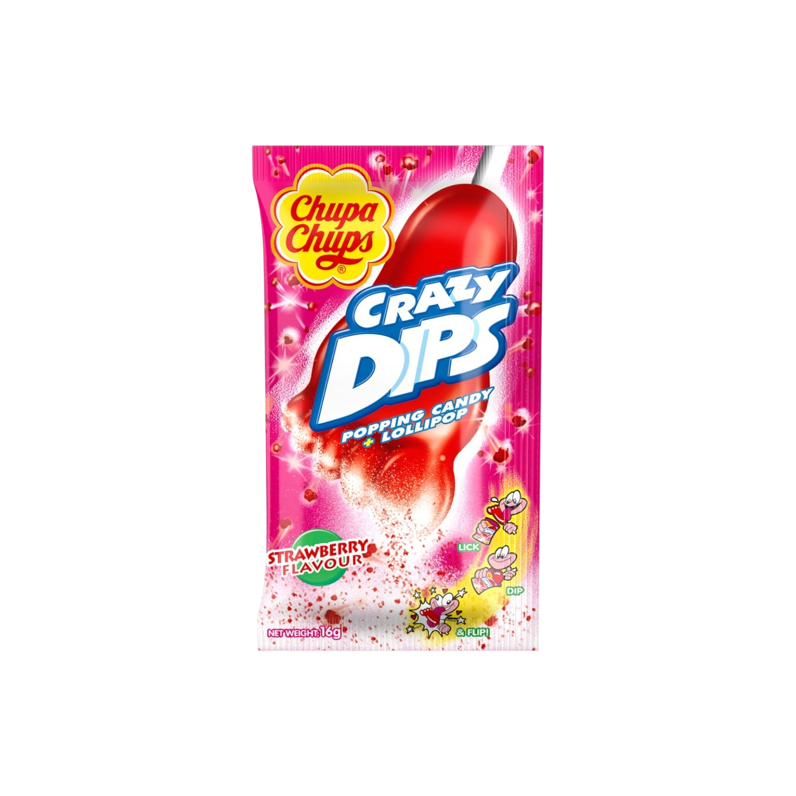 Chupa Chups Crazy Dips Strawberry 14g