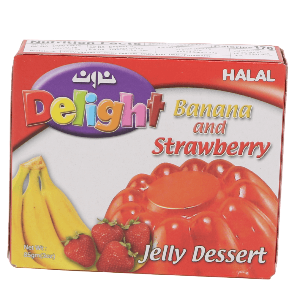 Noon Delight Strawberry Banana Jello 3oz